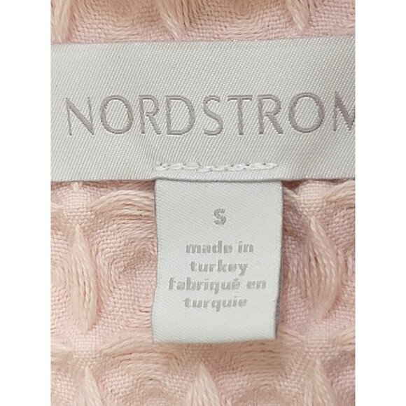 NORDSTROM Women's Waffle Textured Bathrobe Kimono Style With Belt Pink Size S - Picture 10 of 14